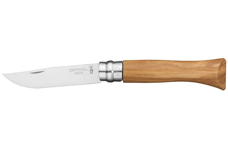 Couteau Opinel Tradition Luxe N&deg;6 lame 7cm manche en bois d'olivier