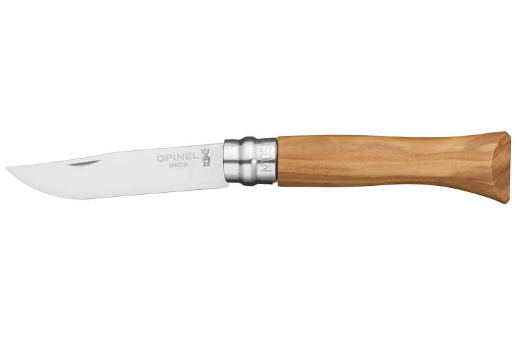 Couteau Opinel Tradition Luxe N°6 lame 7cm manche en bois d'olivier