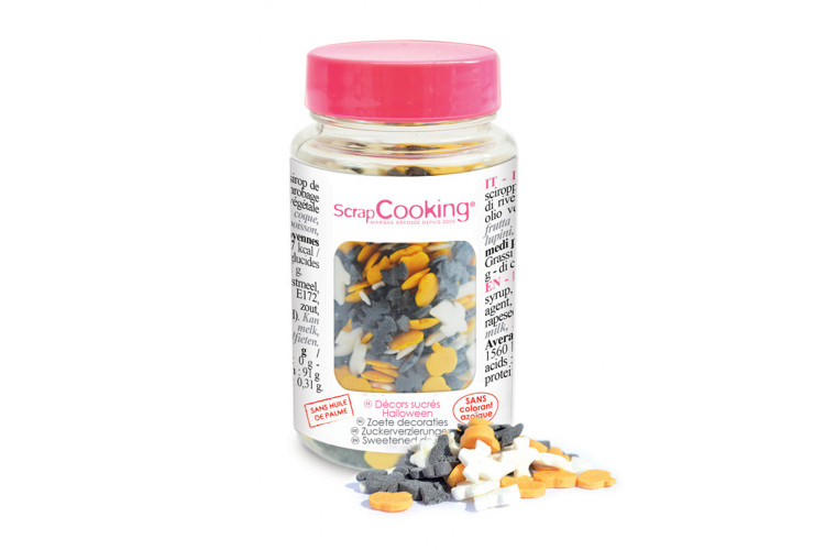 Pot d&eacute;cors sucr&eacute;s Scrapcooking Halloween 50g