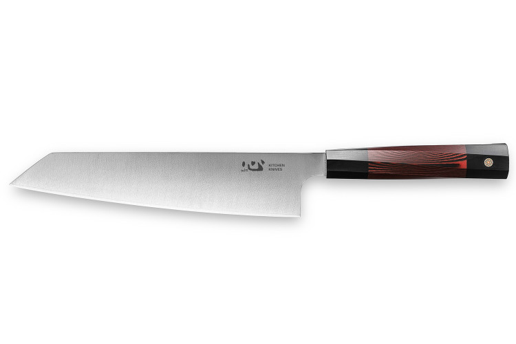 Couteau de chef kiritsuke Xin XinCare acier inoxydable 21cm manche rouge