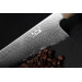 Couteau de chef kiritsuke Xin XinCraft acier VG10 damas poli miroir 21cm