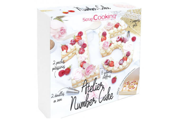 Coffret complet number cake Scrapcooking