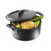 Cocotte ronde Revol Belle Cuisine 20cl avec couvercle noir effet fonte