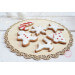 Plat à gâteau rond bord dentelle Scrapcooking en bois 29cm