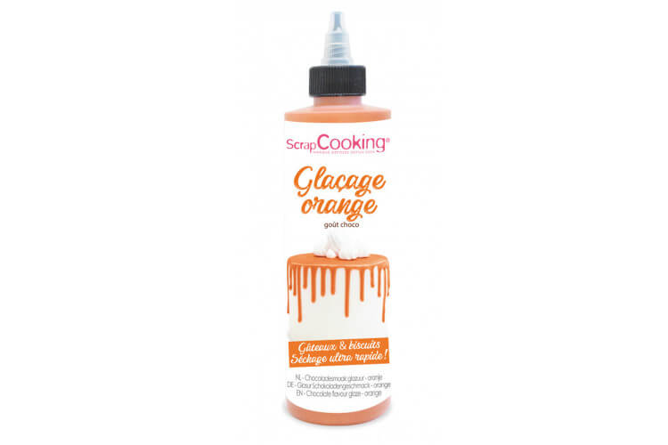 Glaçage orange prêt à l'emploi goût chocolat Scrapcooking 130g
