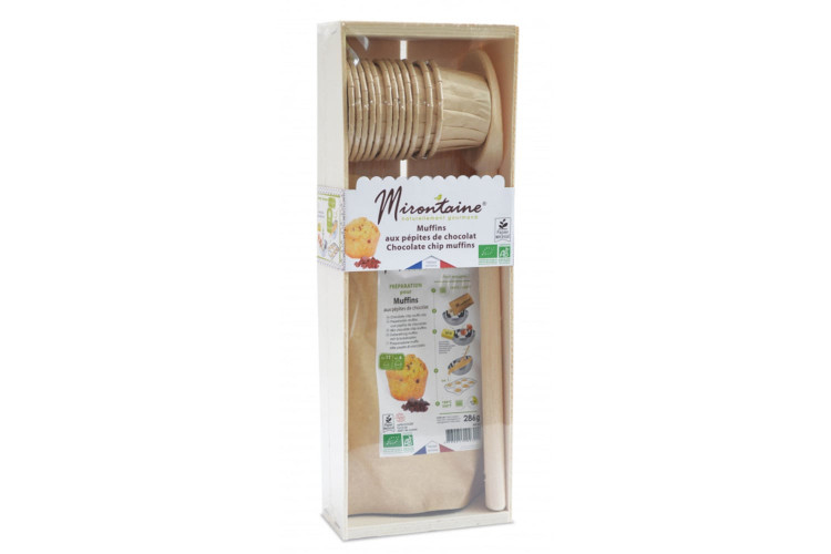 Coffret pour mini muffins p&eacute;pites de chocolat Mirontaine 14 pi&egrave;ces