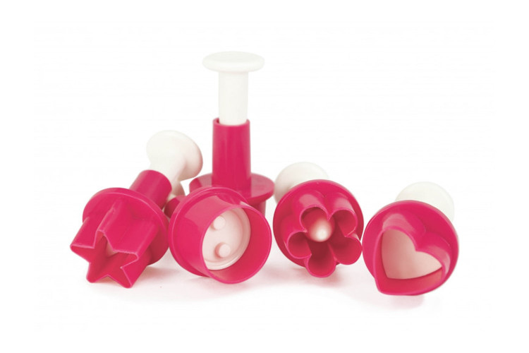 Kit de 5 d&eacute;coupoirs &eacute;jecteurs Scrapcooking pour p&acirc;te &agrave; sucre
