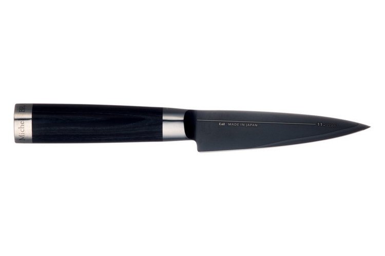 Couteau &agrave; d&eacute;sosser Kai Michel Bras n&deg;8 11,5cm acier inox SG2 + fourreau en bois