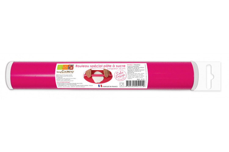 Rouleau pour p&acirc;te &agrave; sucre Scrapcooking 16cm