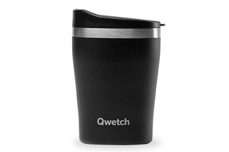 Gobelet isotherme Qwetch All Black 240ml en inox