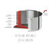 Set de 3 casseroles Cristel Casteline Amovible en inox 16 à 20cm - Poignée Zenith incluse