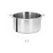 Set de 3 casseroles Cristel Casteline Amovible en inox 16 à 20cm - Poignée Zenith incluse