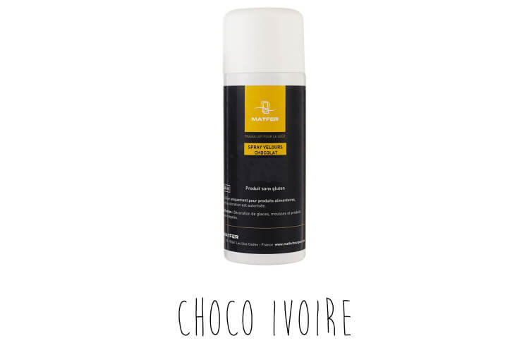 Spray velours pour pâtisserie Matfer choco ivoire 400ml