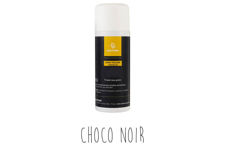 Spray velours pour pâtisserie Matfer choco noir 400ml 
