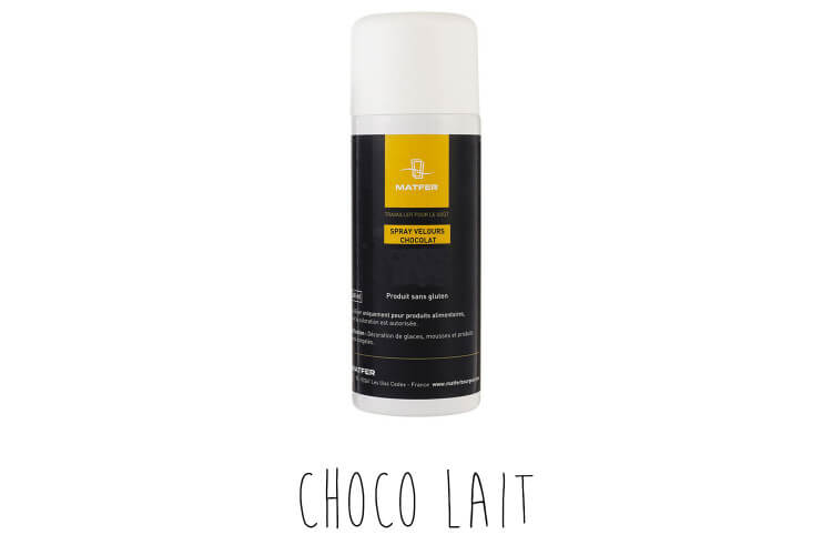 Spray velours pour pâtisserie Matfer choco lait 400ml