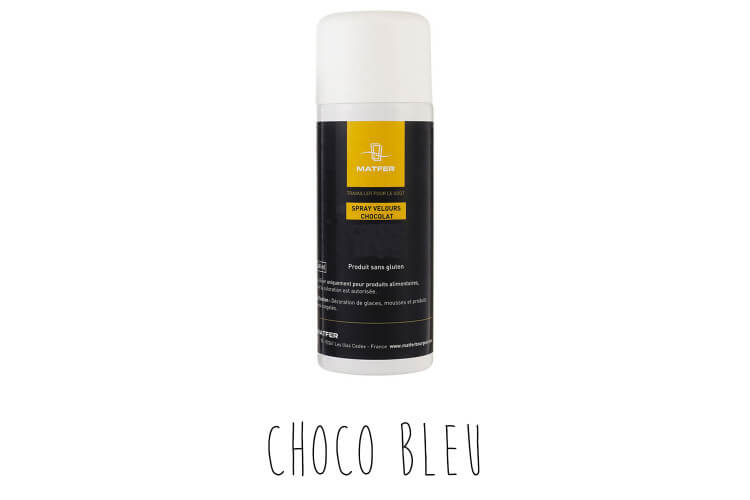 Spray velours pour pâtisserie Matfer choco bleu 400ml