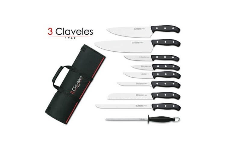 Malette de 9 couteaux DOMVS + un fusil 3 Claveles