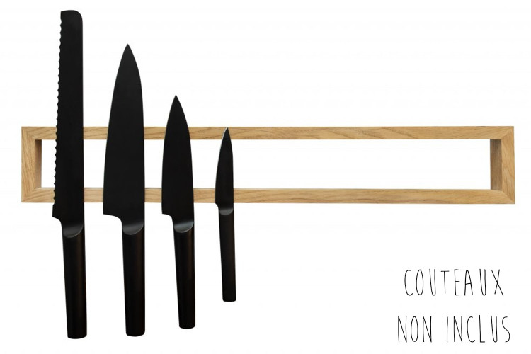 Barre aimant&eacute;e artisanale Clap Design en ch&ecirc;ne 57cm