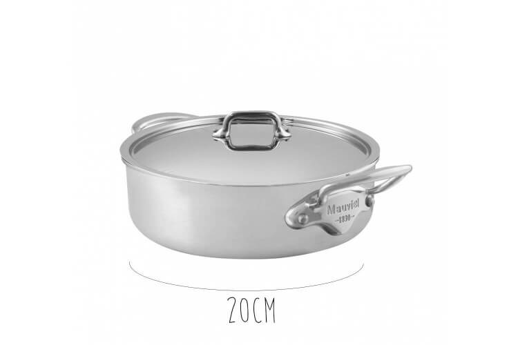 Rondeau Mauviel M'Urban3 en inox avec couvercle en inox