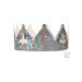 2 couronnes pour galette des rois couleur argent holographique