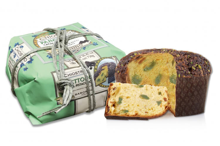 Panettone Chiostro Di Saronno pistache 750g haut de gamme - Fabrication italienne artisanale
