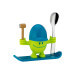 Coquetier WMF McEgg vert et bleu lagon avec cuillère