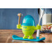 Coquetier WMF McEgg vert et bleu lagon avec cuillère