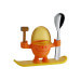 Coquetier WMF McEgg orange avec cuillère
