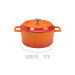 Mini cocotte en fonte émaillée ronde Agnelli Slowcook orange avec couvercle