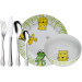 Coffret couverts et vaisselle enfant 6 pièces WMF Safari acier inox 18/10 et porcelaine