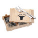 Coffret 6 couteaux à steak + 6 fourchettes WMF Holzkass en acier inox 18/10 Cromargan