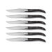 Coffret 6 couteaux à steak Comas ACR Noir acier inox 13/0