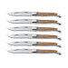 Coffret bois 6 couteaux à steak Comas Alps acier inox 13/0