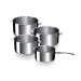 Set de 4 casseroles Beka Evolution en inox 14, 16, 18 et 20cm - Poignée amovible incluse