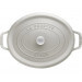 Cocotte STAUB ovale en fonte émaillée truffe blanche