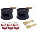 Service à raclette à la bougie Cookut Lumi édition limitée services poêlons et spatules pour 2