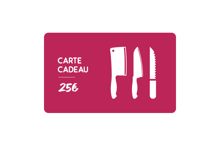 Carte cadeau 25€ Couteauxduchef.com