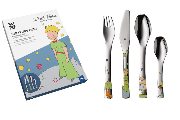 Couverts enfant 4 pi&egrave;ces WMF Le Petit Prince en acier inox 18/10 Cromargan