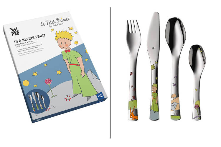Couverts enfant 4 pièces WMF Le Petit Prince en acier inox 18/10 Cromargan