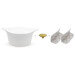 Set Cocotte Cookut polaire + maniques blanches et poignée laiton