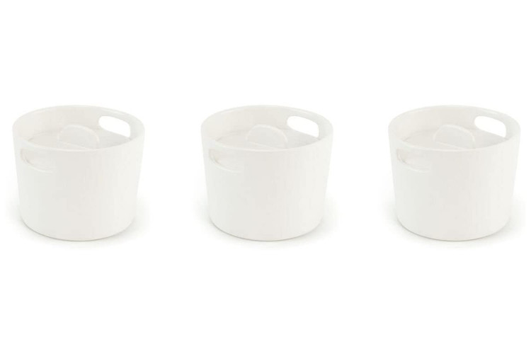 Set de 3 mini cocottes blanches Cookut en c&eacute;ramique