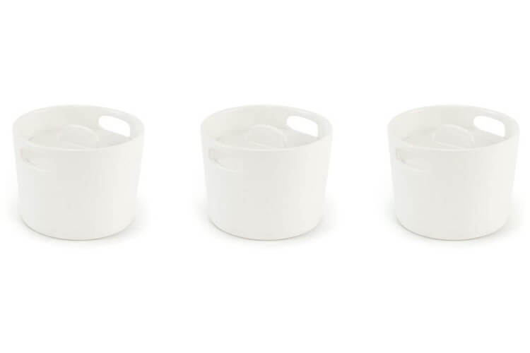 Set de 3 mini cocottes blanches Cookut en céramique