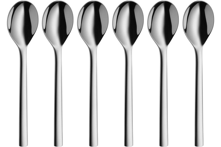 Set de 6 cuill&egrave;res &agrave; caf&eacute; WMF Nuova en acier inox 18/10 Cromargan