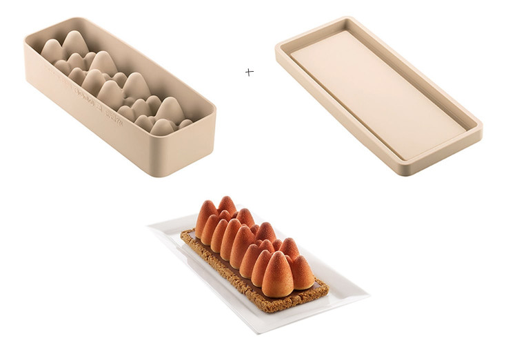 Kit moule &agrave; g&acirc;teau en silicone Silikomart Ice Glow