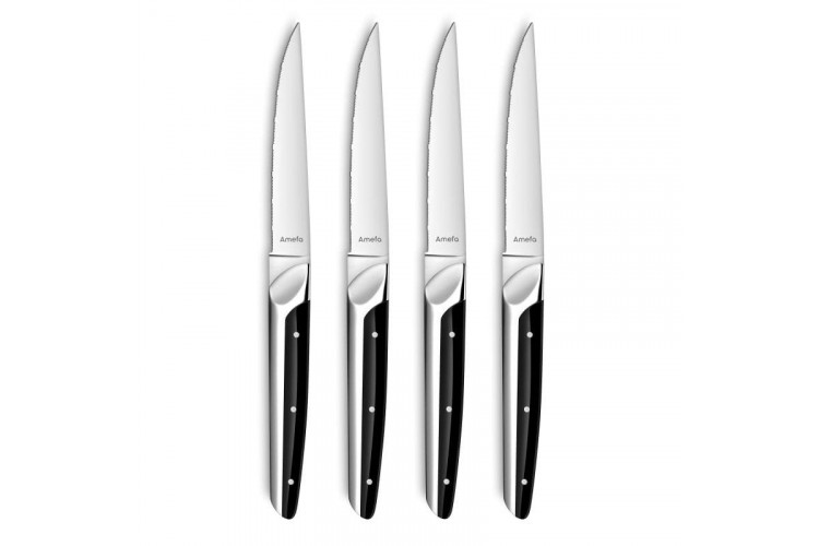 Coffret 4 couteaux &agrave; steak Amefa Emperor lame dentel&eacute;e