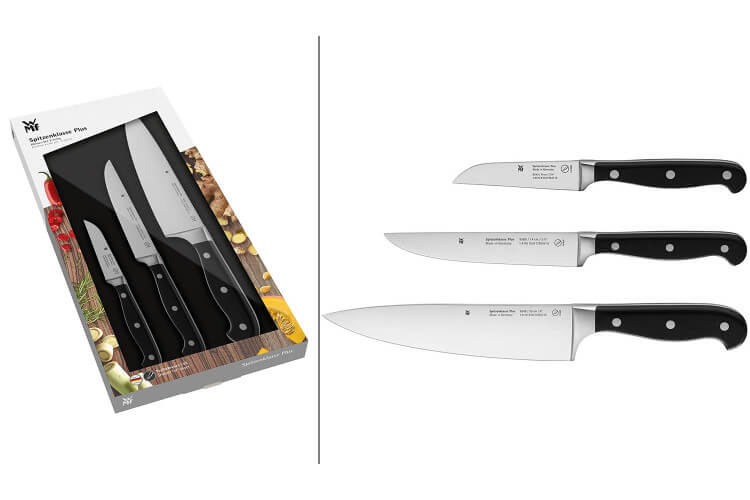 Coffret de 3 couteaux WMF Spitzenklasse Plus : Office + Universel + Chef