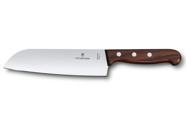Couteau Santoku Victorinox Wood 17cm manche en &eacute;rable 3 rivets