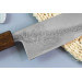 Couteau santoku japonais artisanal Wusaki Unagi AUS10 damas 16,5cm manche chêne