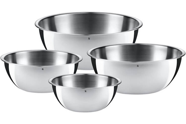 Set de 4 bols de cuisine WMF Gourmet en acier inox 18/10 Cromargan