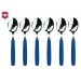 Ensemble de 6 cuilleres de table bleues Victorinox Acier